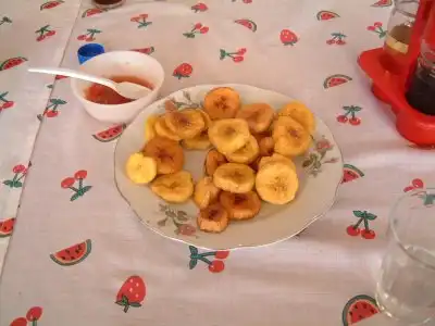 ボリビアの調理用バナナ、プラタノの揚げ物